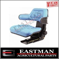 Mechanical Suspension Seat with Height Adjustment - Blue - Ford Tractor