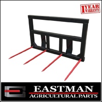 Hay Bale Big Square Forks Euro Quick Hitch C2 1250mm Tines - Tractor Loader - Silage