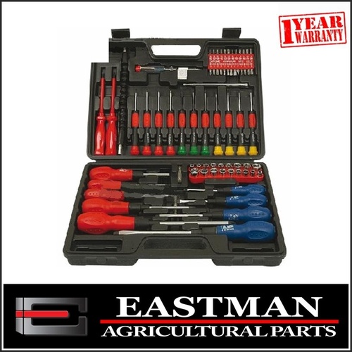 70 Piece Screwdriver And Bit Set In Carry Case - Great Set