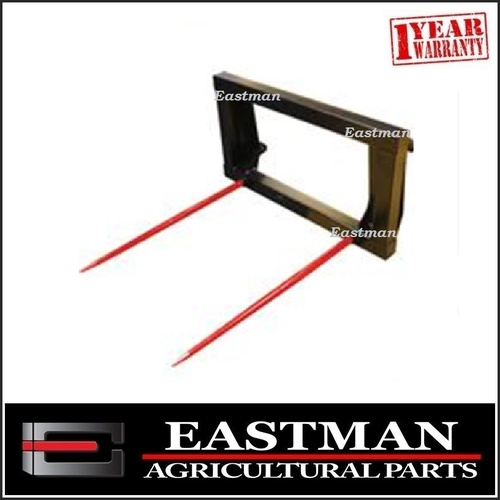 Hay Bale Forks Euro Quick Hitch Conus 2 1250mm Tines - Tractor Loader - Silage 
