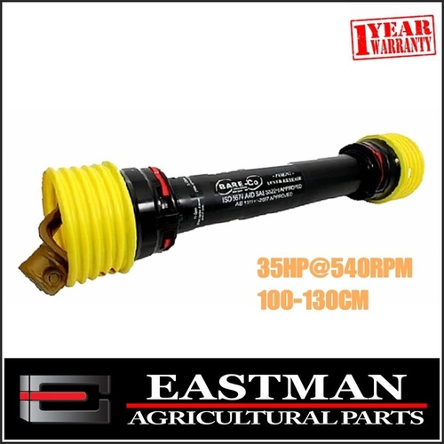 Complete PTO Shaft - 35 HP - Quick Release Ends 100-130CM - Implement - Tractor